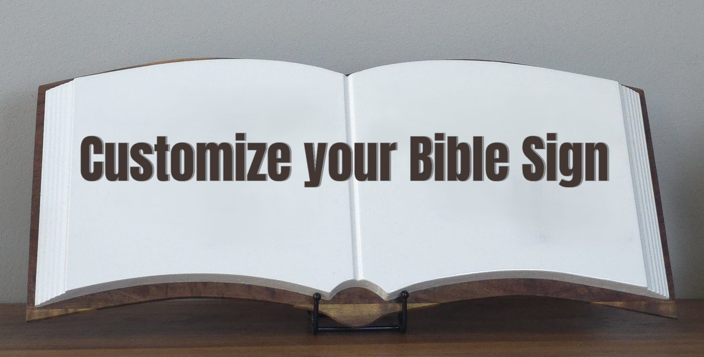 Custom Wooden Bible Book – Personalized Scriptures