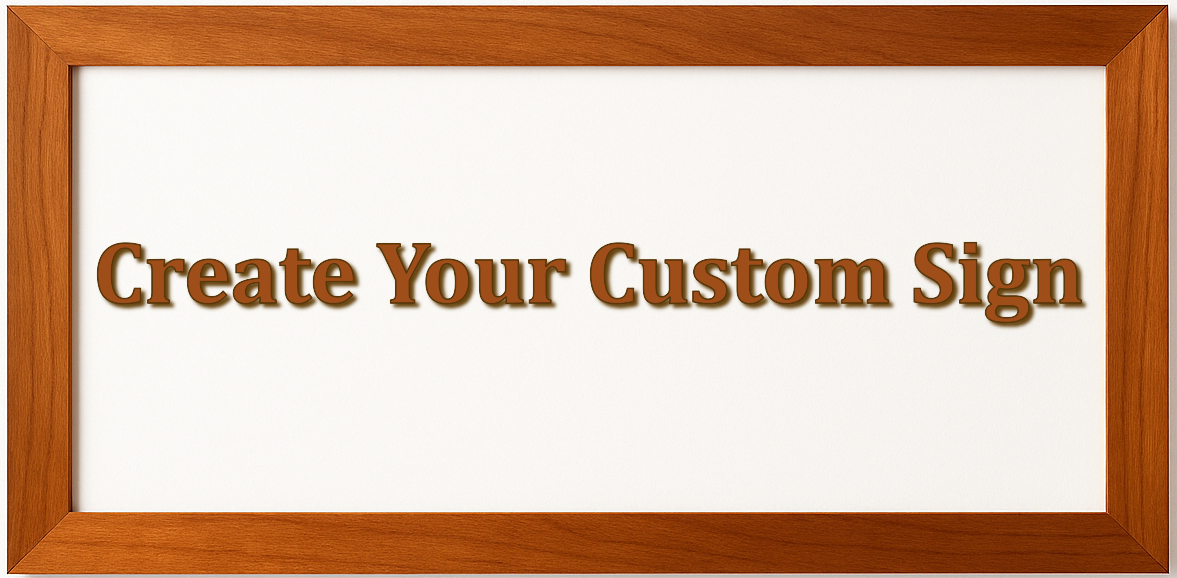 Custom wooden wall sign with exotic wood frame and 3D text option β create your personalized scripture or inspirational dΓ©cor