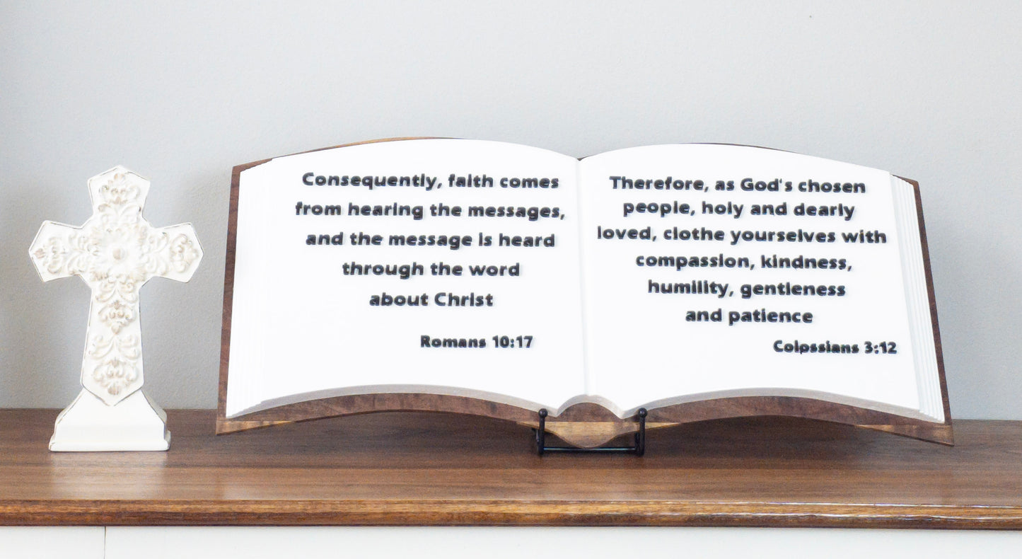 Custom Wooden Bible Book – Personalized Scriptures