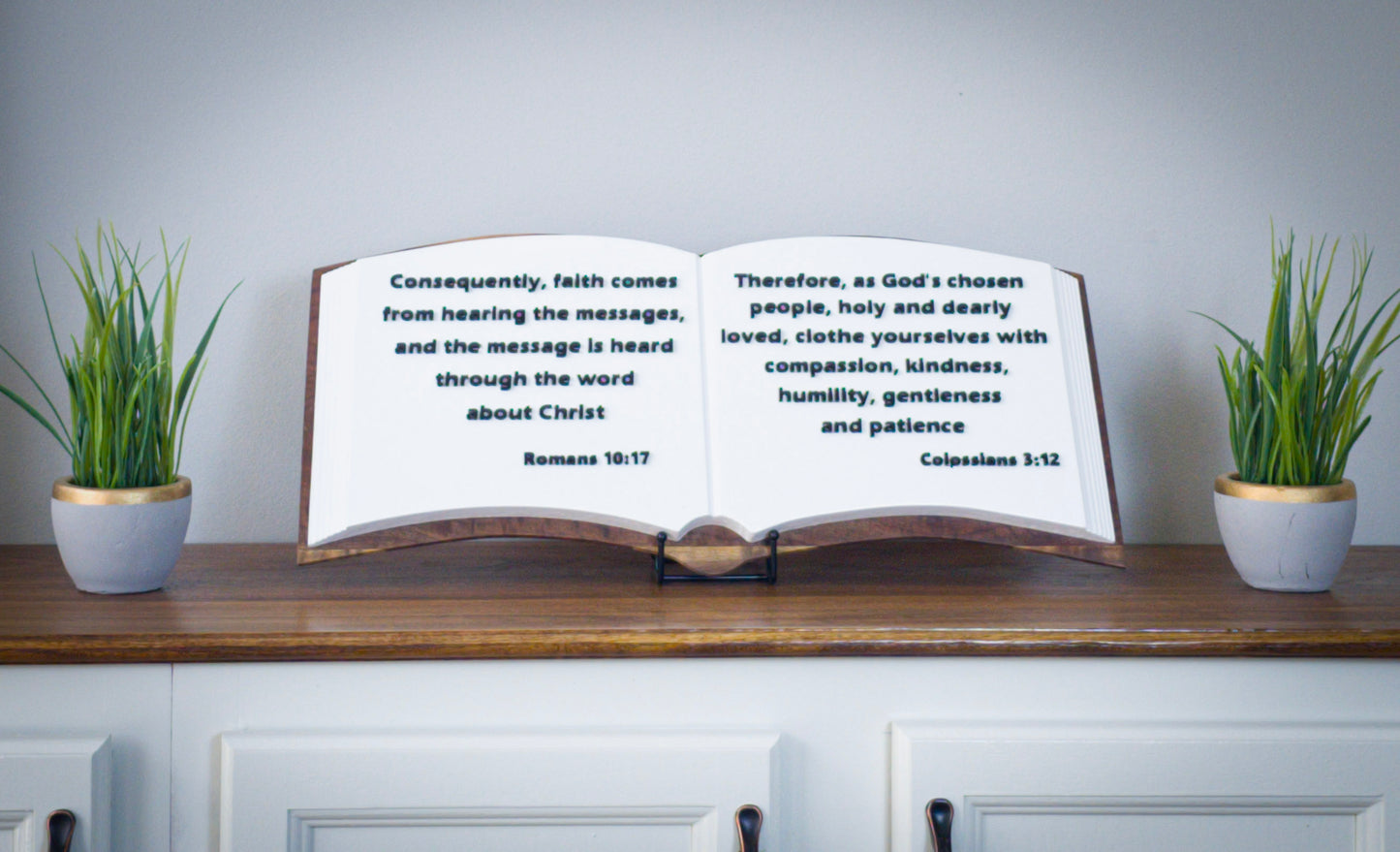 Custom Wooden Bible Book – Personalized Scriptures