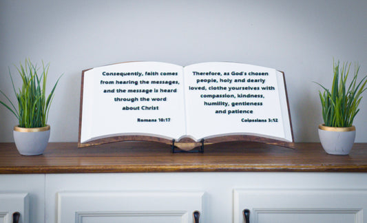 Custom Wooden Bible Book – Personalized Scriptures