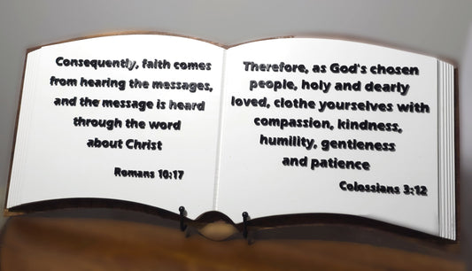 Custom Wooden Bible Book – Personalized Scripture